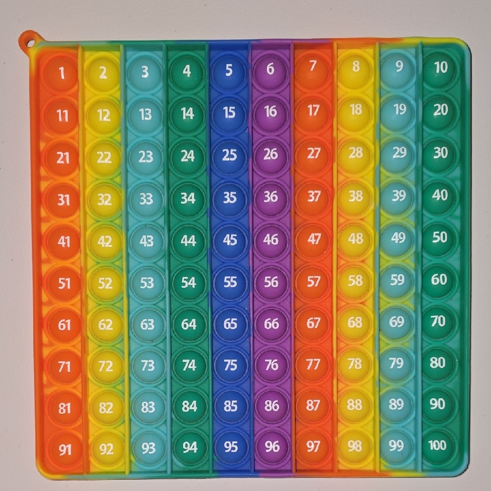 Pop-it For Math Rainbow 1 To 100